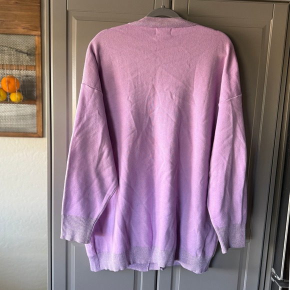 Unique Vintage Women's Purple & Rainbows Aspen Cardigan, XL - Picture 8 of 12